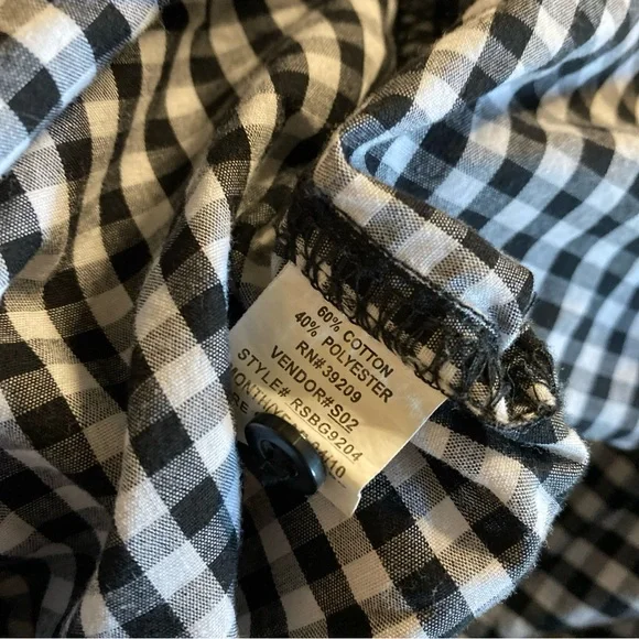 Burnside Mens S SMALL Button Down Shirt Plaid Checks Pockets Short Sleeve Adult - Picture 8 of 11